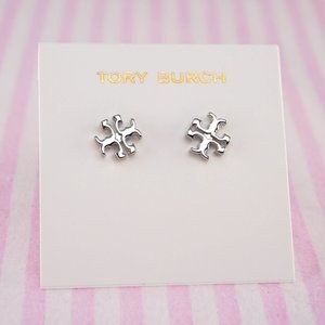 Tory Burch Kira Stud Earrings in Silver - Brand New